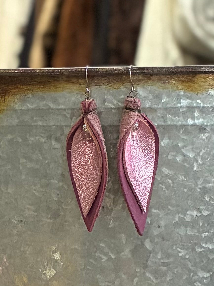 Reclaimed Leather Earrings