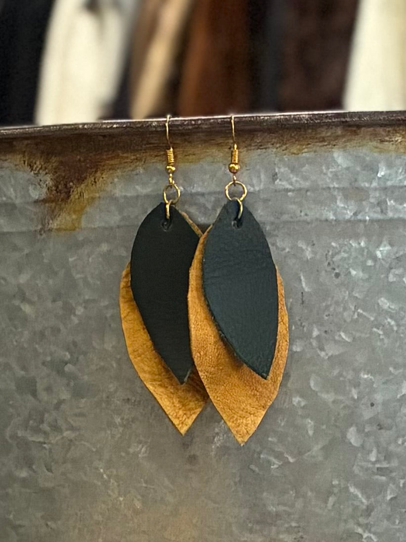 Reclaimed Leather Earrings