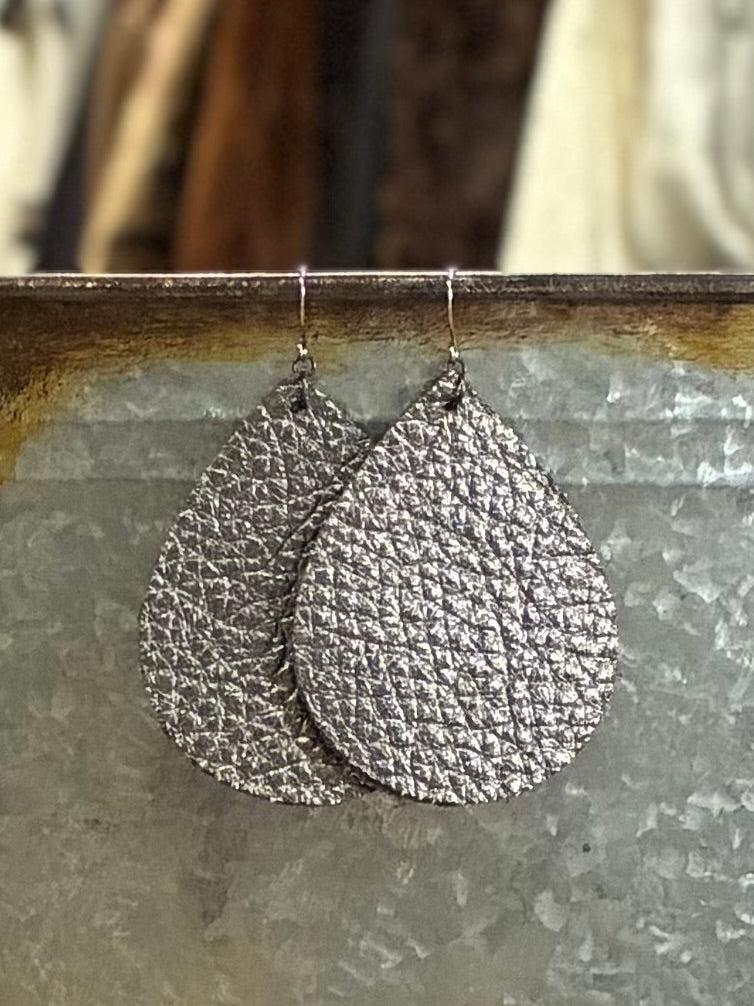 Reclaimed Leather Earrings