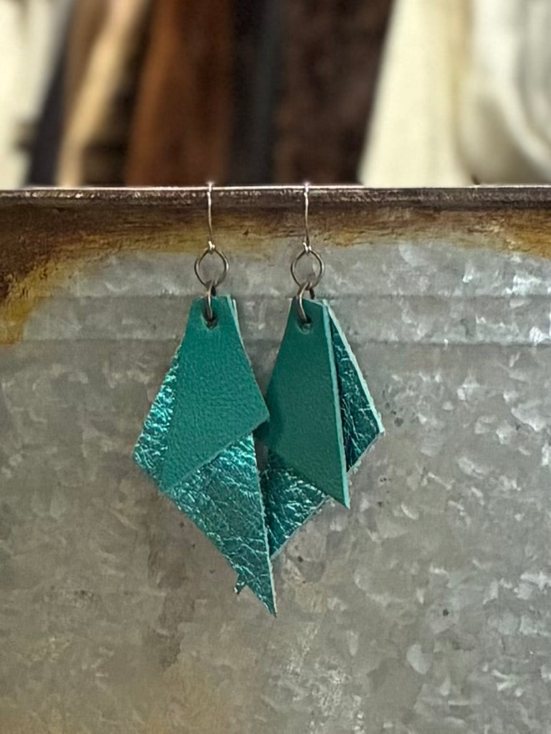 Reclaimed Leather Earrings