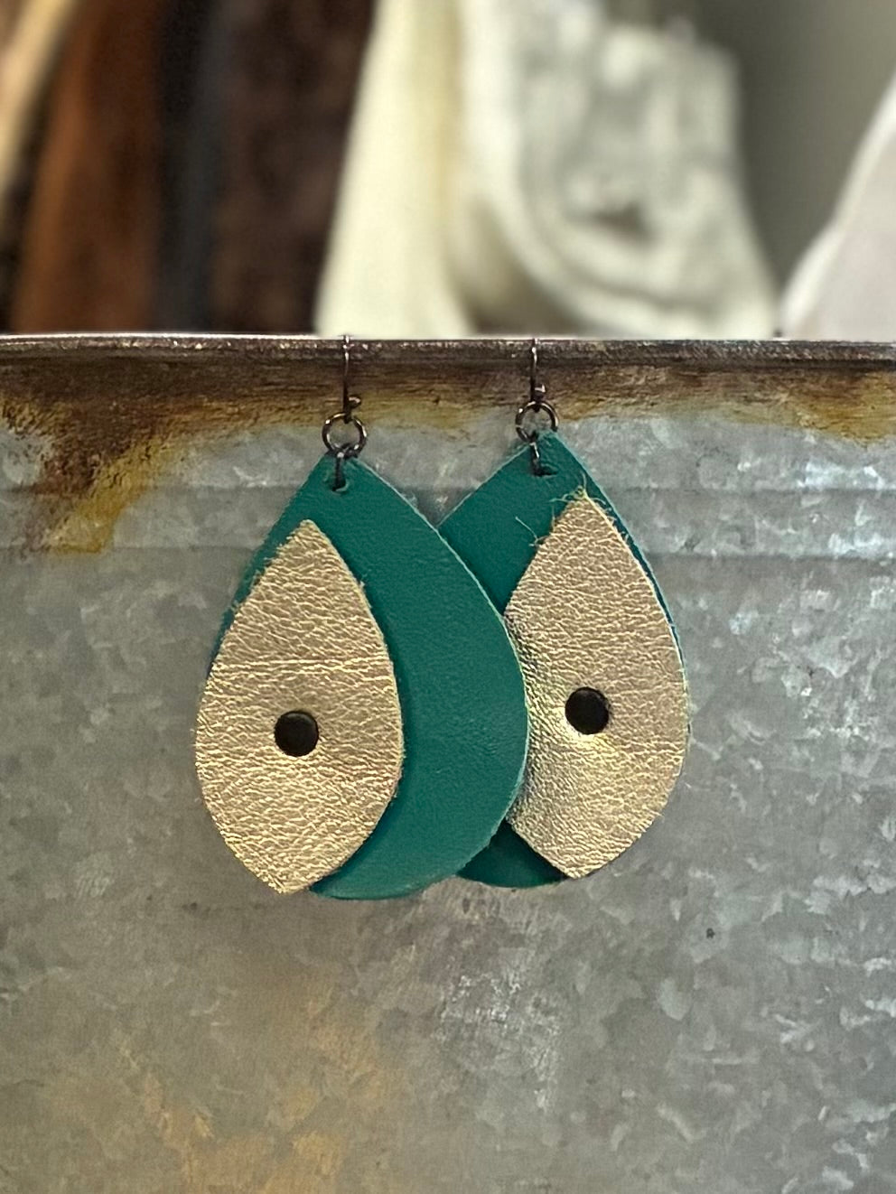 Reclaimed Leather Earrings