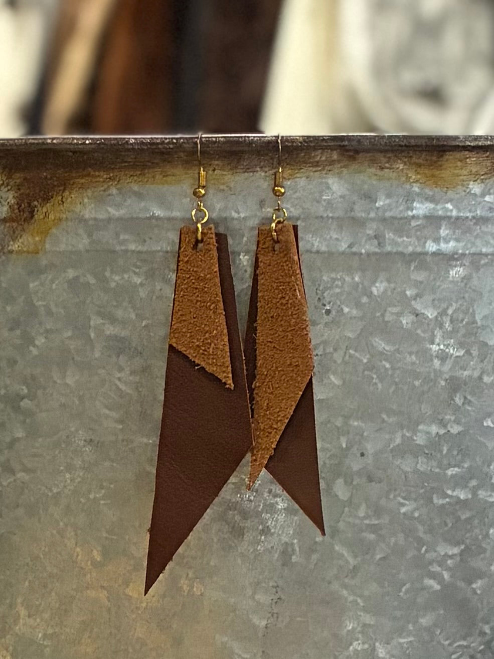 Reclaimed Leather Earrings
