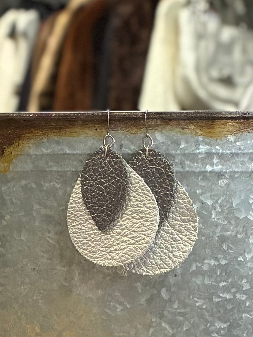 Reclaimed Leather Earrings