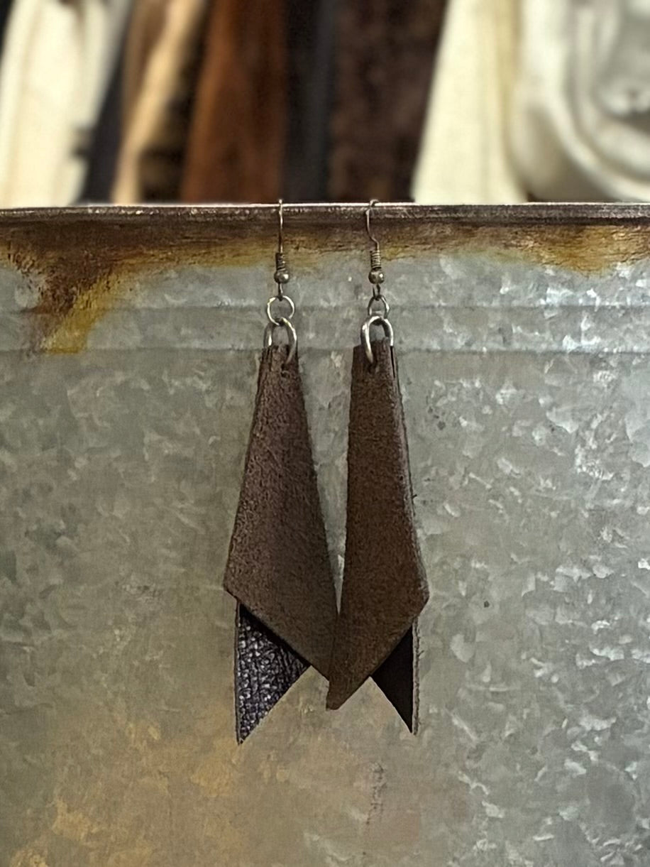 Reclaimed Leather Earrings