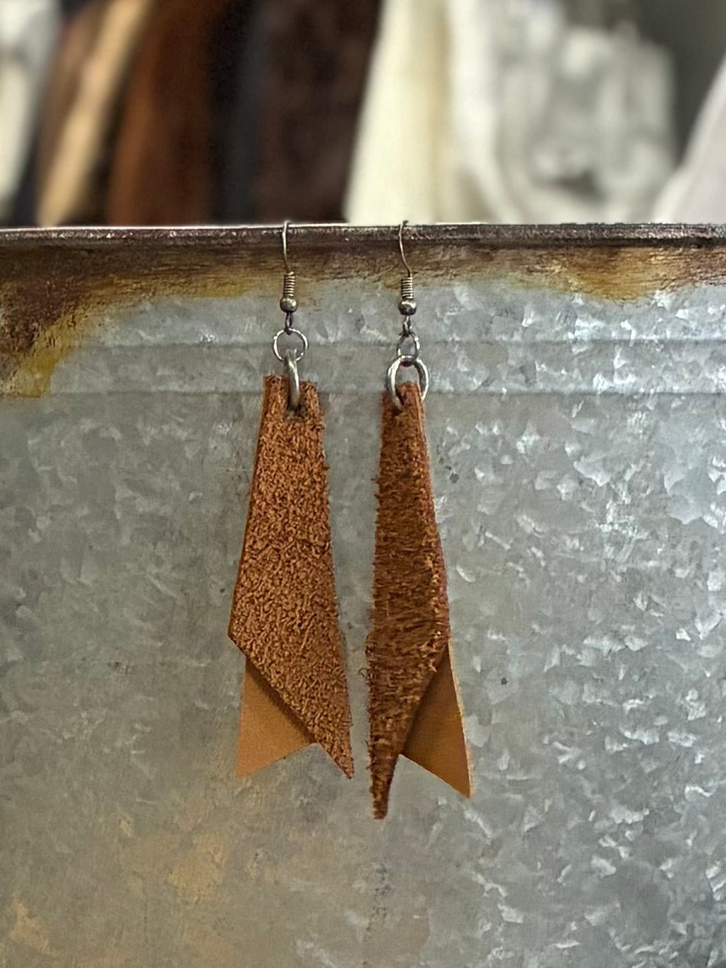 Reclaimed Leather Earrings