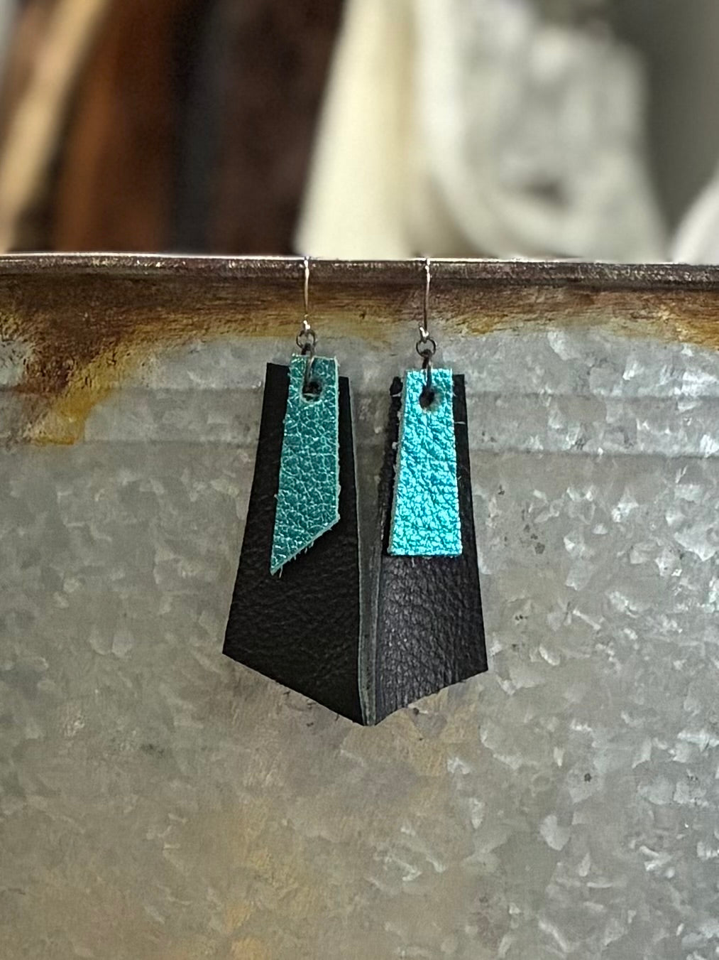 Reclaimed Leather Earrings