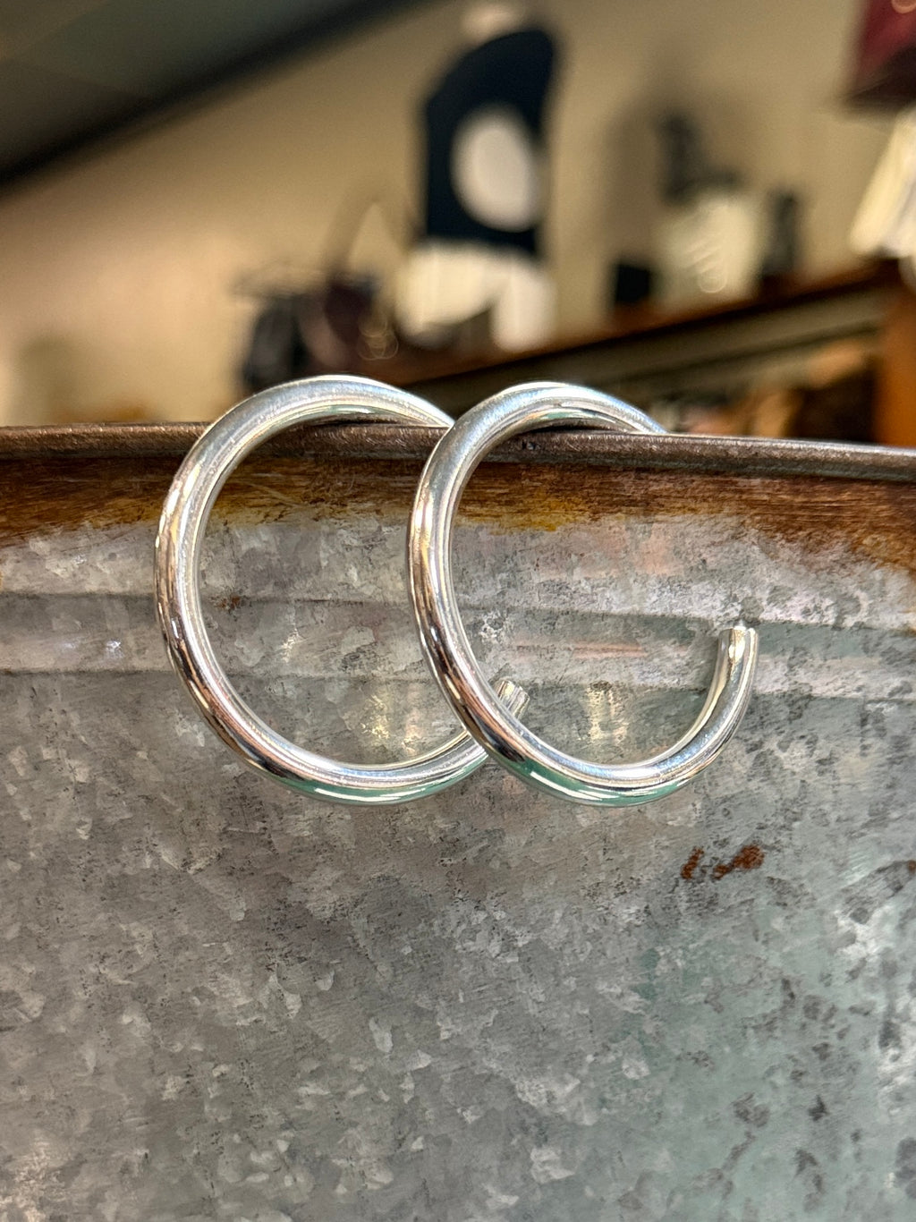 Silver Hoops