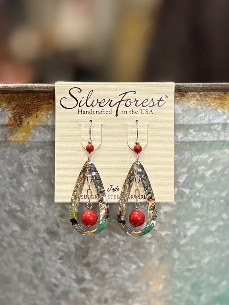 NWT HAMMERED TEARDROP EARRINGS