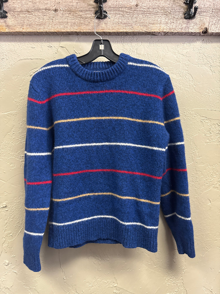 LL BEAN SPAGHETTI STRIPE WOOL SWEATER