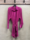 12th TRIBE PLISSE SHIRT DRESS (org$74)