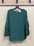 CARMEN PLEATED SLEEVE TOP