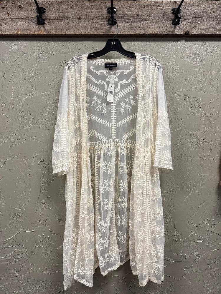 NWT LANE BRYANT LACE KIMONO (org$60)